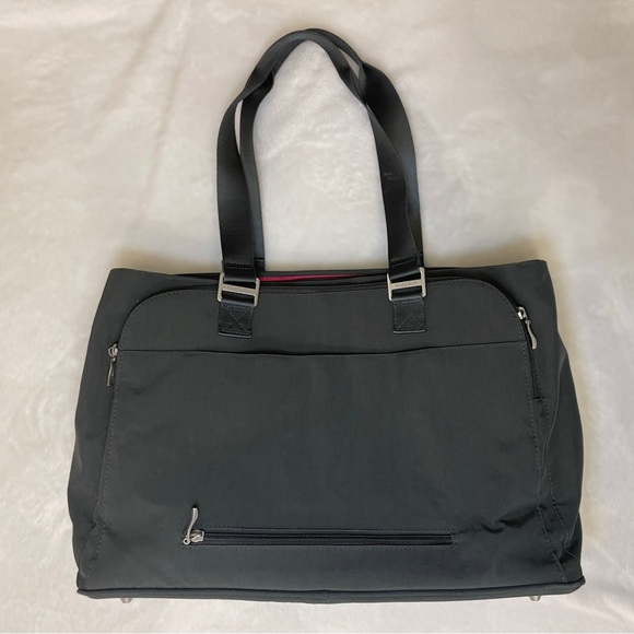 Baggallini 18” Dark Grey/Pink Interior Travel Tote Bag - Picture 4 of 13